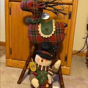 Reindeer and snowman combo